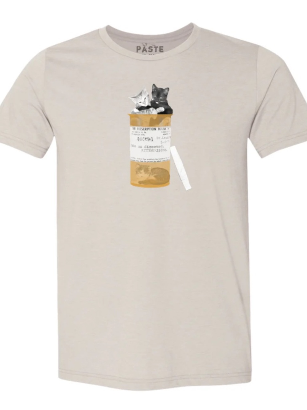 Take 2 Cats and call me in the Morning T-shirt by PASTE in White -Sz LGE
